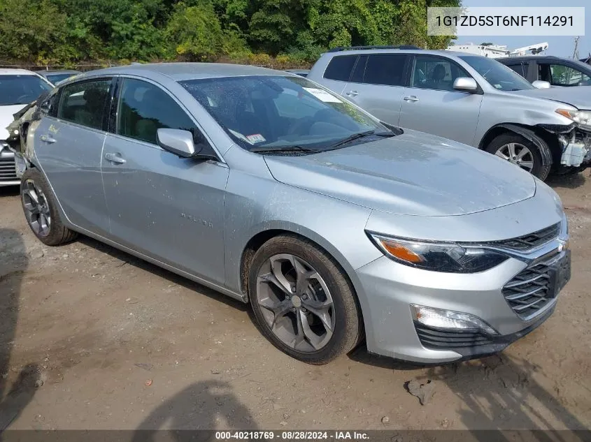 2022 Chevrolet Malibu Fwd Lt VIN: 1G1ZD5ST6NF114291 Lot: 40218769