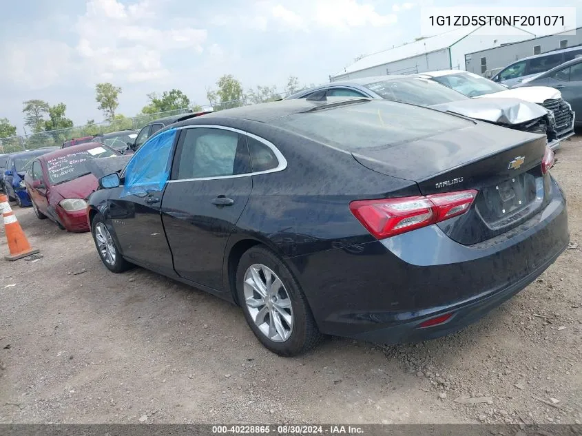 2022 Chevrolet Malibu Fwd Lt VIN: 1G1ZD5ST0NF201071 Lot: 40228865