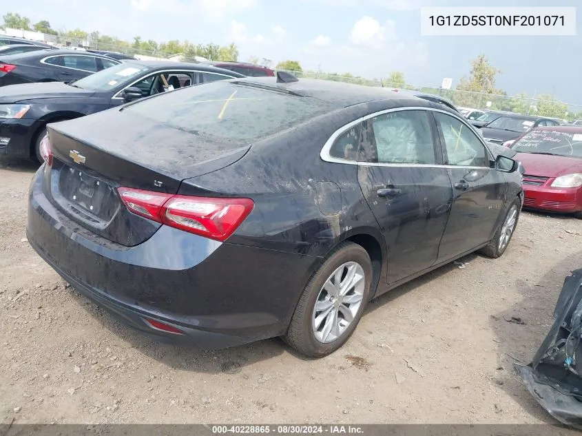 2022 Chevrolet Malibu Fwd Lt VIN: 1G1ZD5ST0NF201071 Lot: 40228865