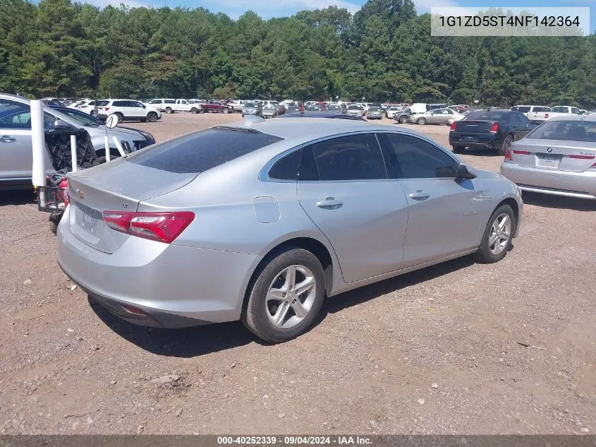 1G1ZD5ST4NF142364 2022 Chevrolet Malibu Fwd Lt