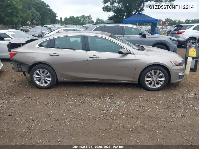 2022 Chevrolet Malibu Fwd Lt VIN: 1G1ZD5ST0NF112214 Lot: 40254775