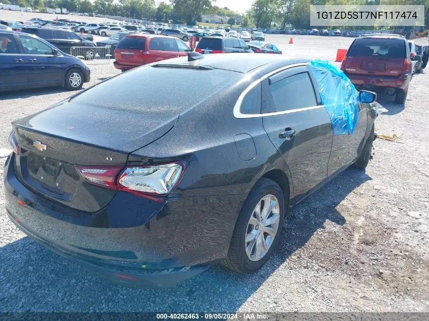 1G1ZD5ST7NF117474 2022 Chevrolet Malibu Lt