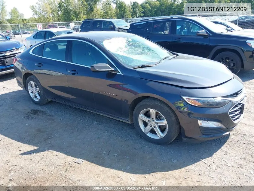 2022 Chevrolet Malibu Ls VIN: 1G1ZB5ST6NF212209 Lot: 40262830