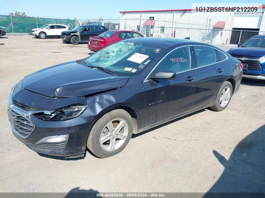 1G1ZB5ST6NF212209 2022 Chevrolet Malibu Ls