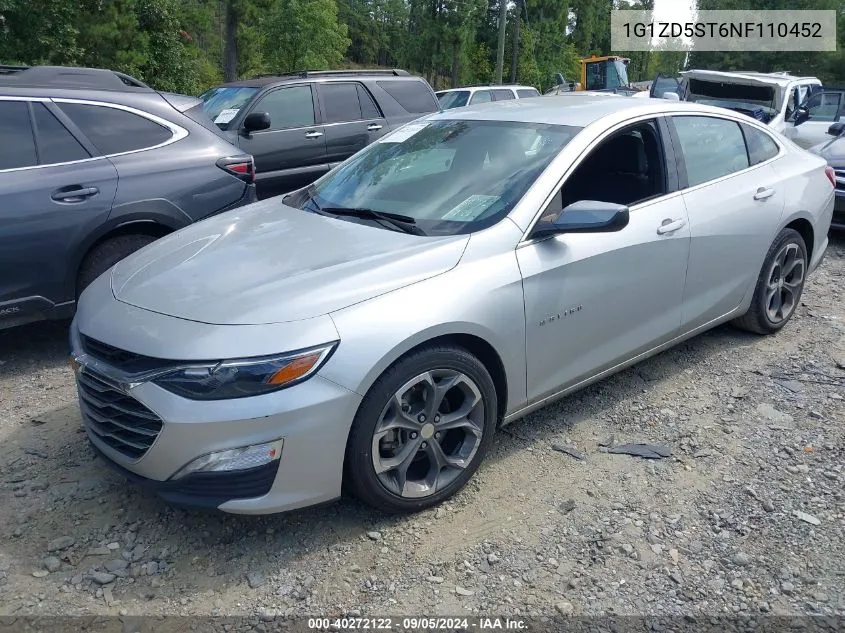 2022 Chevrolet Malibu Fwd Lt VIN: 1G1ZD5ST6NF110452 Lot: 40272122