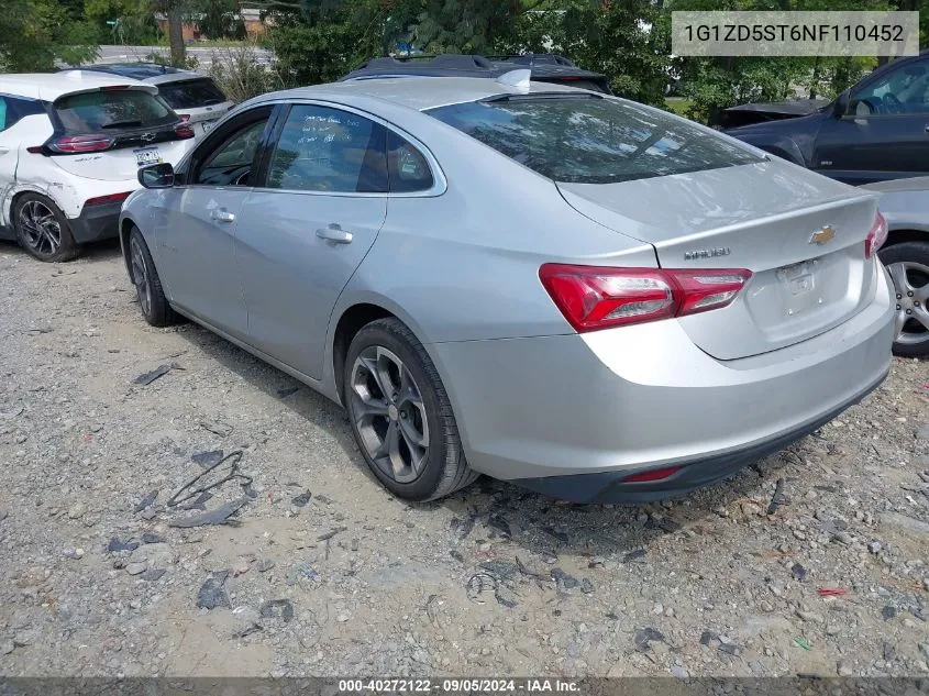 2022 Chevrolet Malibu Fwd Lt VIN: 1G1ZD5ST6NF110452 Lot: 40272122