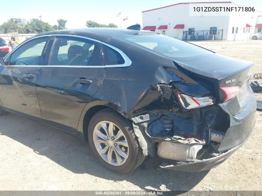 2022 Chevrolet Malibu Fwd Lt VIN: 1G1ZD5ST1NF171806 Lot: 40285381