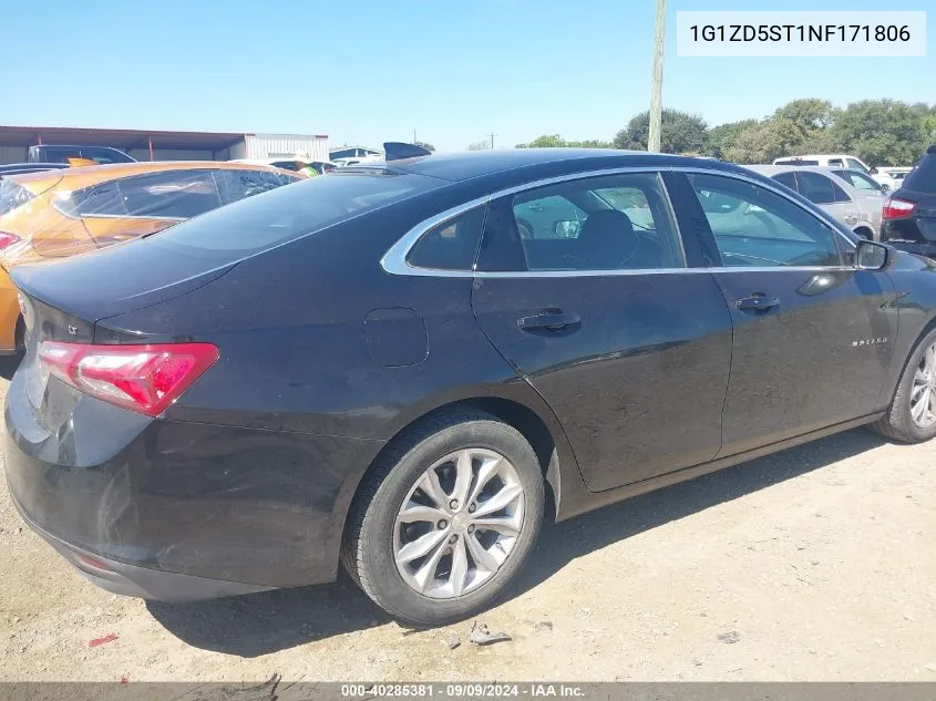 2022 Chevrolet Malibu Fwd Lt VIN: 1G1ZD5ST1NF171806 Lot: 40285381