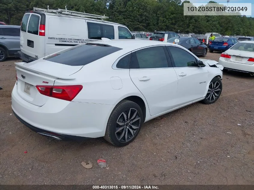 1G1ZG5ST8NF201049 2022 Chevrolet Malibu Rs