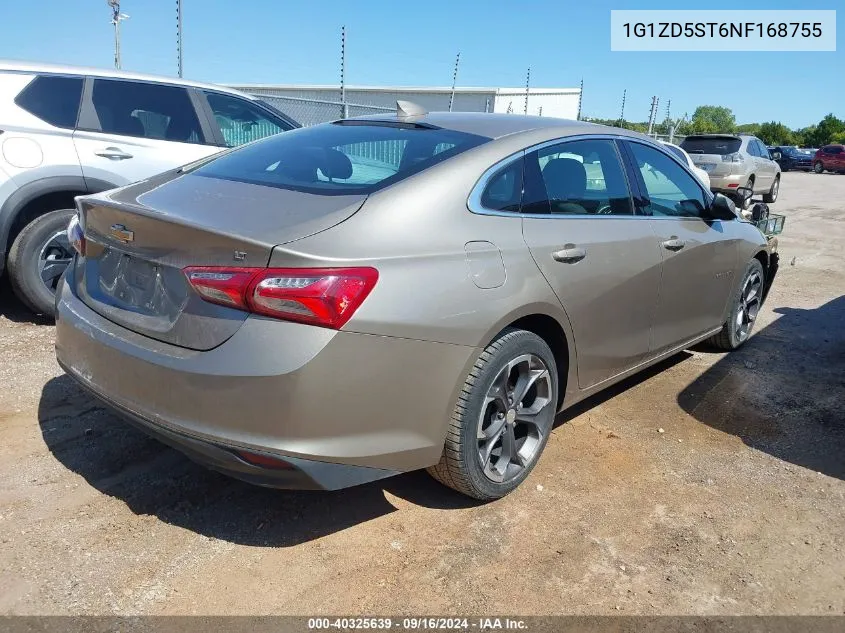 1G1ZD5ST6NF168755 2022 Chevrolet Malibu Lt