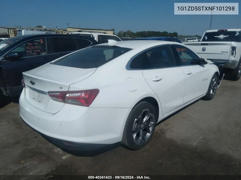 2022 Chevrolet Malibu Fwd Lt VIN: 1G1ZD5STXNF101298 Lot: 40341433