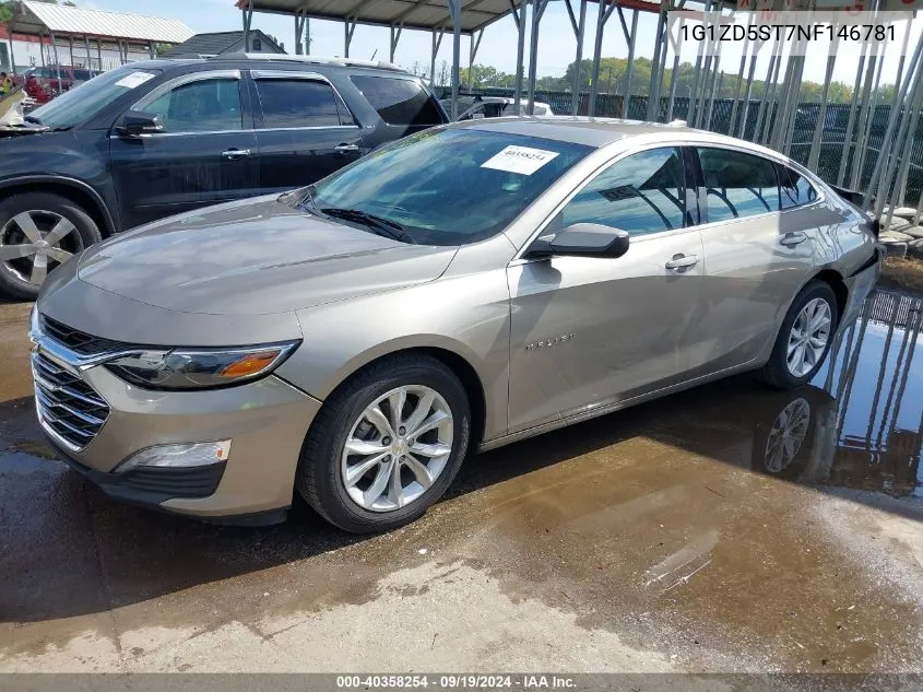 2022 Chevrolet Malibu Fwd Lt VIN: 1G1ZD5ST7NF146781 Lot: 40358254