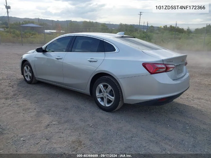 2022 Chevrolet Malibu Fwd Lt VIN: 1G1ZD5ST4NF172366 Lot: 40366689