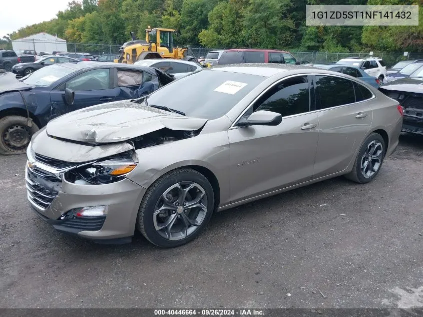 2022 Chevrolet Malibu Lt VIN: 1G1ZD5ST1NF141432 Lot: 40446664