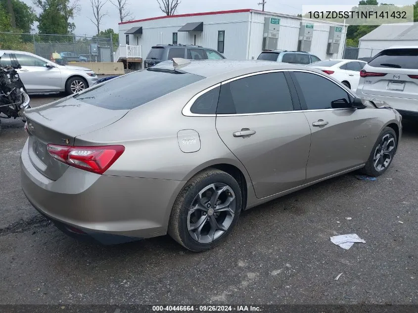 2022 Chevrolet Malibu Lt VIN: 1G1ZD5ST1NF141432 Lot: 40446664