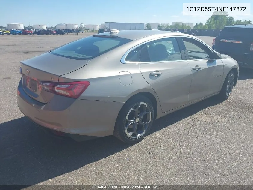 1G1ZD5ST4NF147872 2022 Chevrolet Malibu Fwd Lt