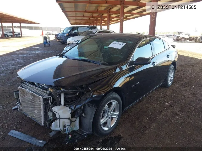 2022 Chevrolet Malibu Fwd Ls VIN: 1G1ZB5ST0NF214585 Lot: 40455044