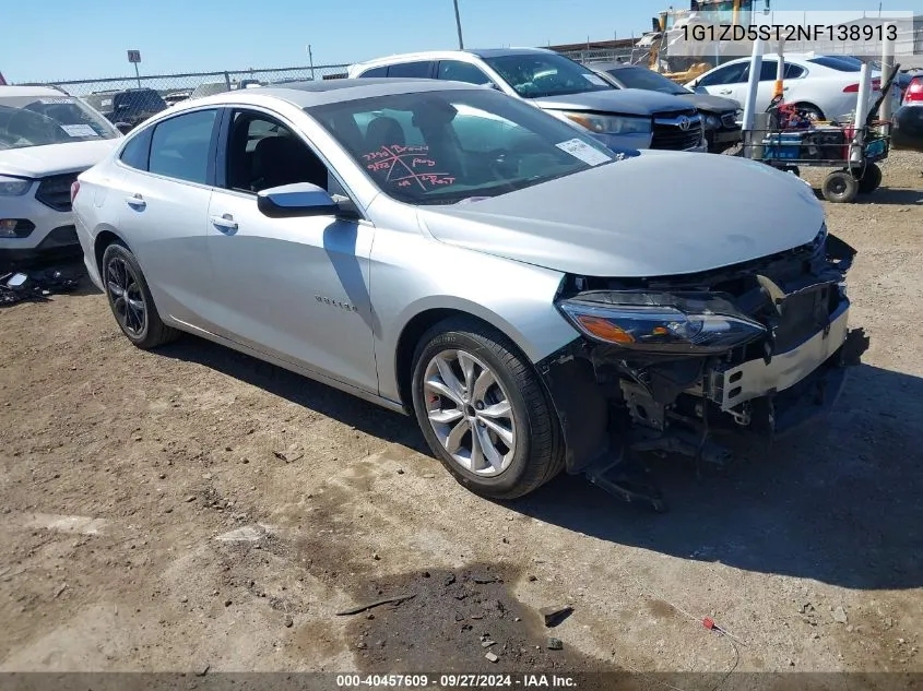 1G1ZD5ST2NF138913 2022 Chevrolet Malibu Fwd Lt