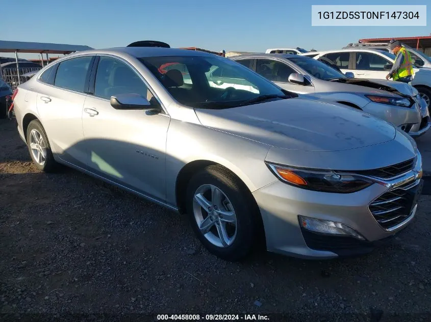 2022 Chevrolet Malibu Lt VIN: 1G1ZD5ST0NF147304 Lot: 40458008