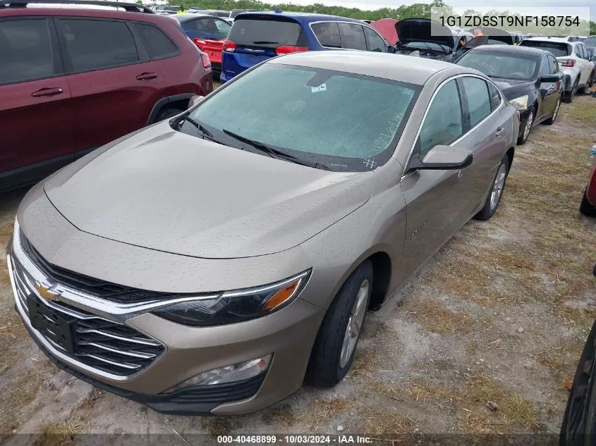 2022 Chevrolet Malibu Fwd Lt VIN: 1G1ZD5ST9NF158754 Lot: 40468899