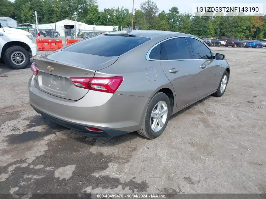 2022 Chevrolet Malibu Fwd Lt VIN: 1G1ZD5ST2NF143190 Lot: 40499475