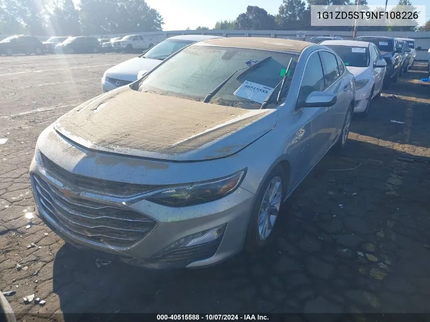 2022 Chevrolet Malibu Lt VIN: 1G1ZD5ST9NF108226 Lot: 40515588