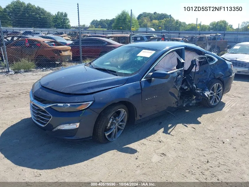 2022 Chevrolet Malibu Fwd Lt VIN: 1G1ZD5ST2NF113350 Lot: 40519590