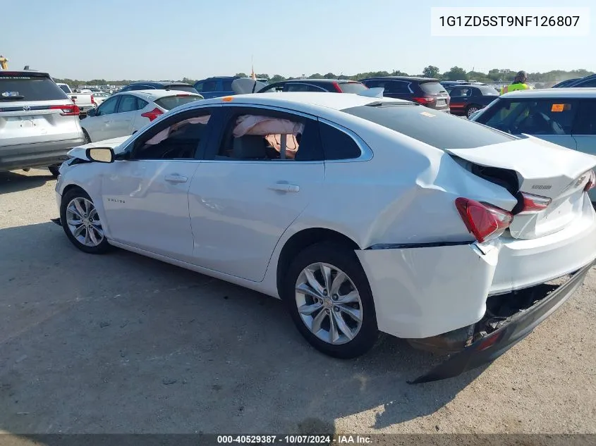 2022 Chevrolet Malibu Lt VIN: 1G1ZD5ST9NF126807 Lot: 40529387