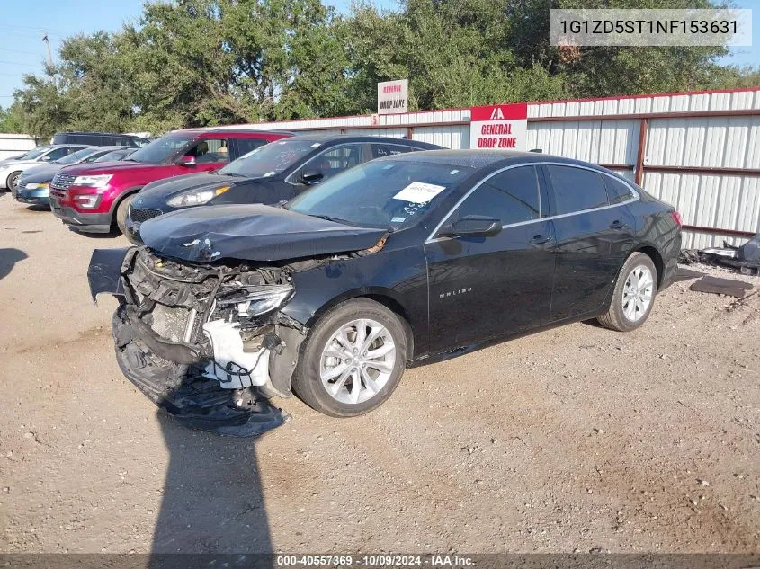 2022 Chevrolet Malibu Fwd Lt VIN: 1G1ZD5ST1NF153631 Lot: 40557369