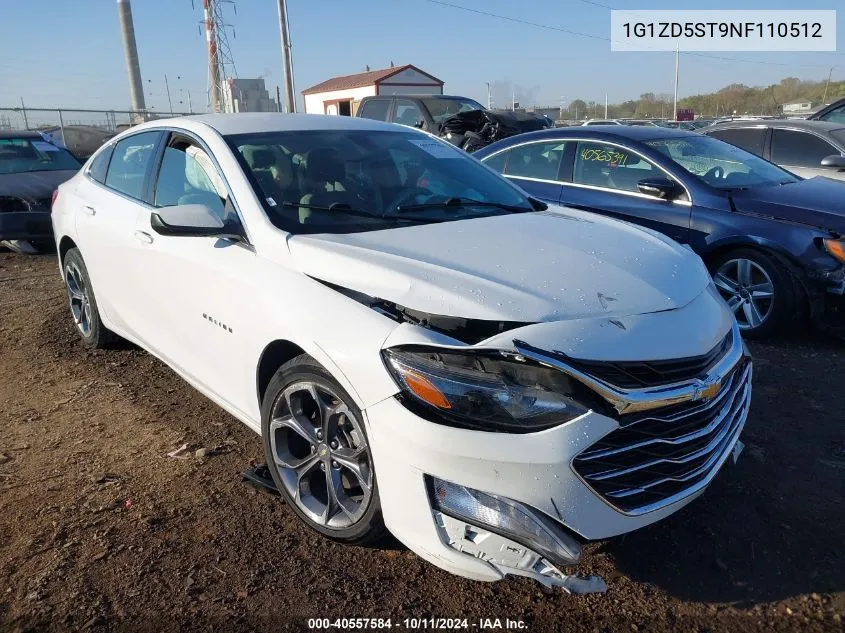 2022 Chevrolet Malibu Fwd Lt VIN: 1G1ZD5ST9NF110512 Lot: 40557584