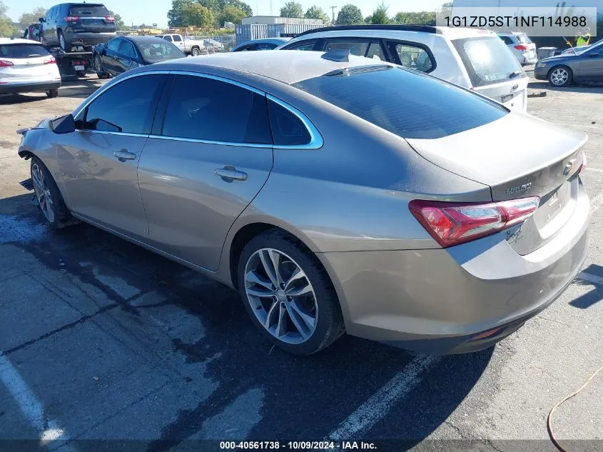 1G1ZD5ST1NF114988 2022 Chevrolet Malibu Fwd Lt