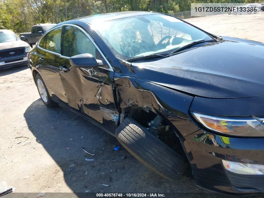 1G1ZD5ST2NF133386 2022 Chevrolet Malibu Fwd Lt