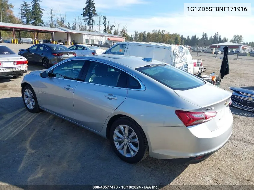 2022 Chevrolet Malibu Fwd Lt VIN: 1G1ZD5ST8NF171916 Lot: 40577478