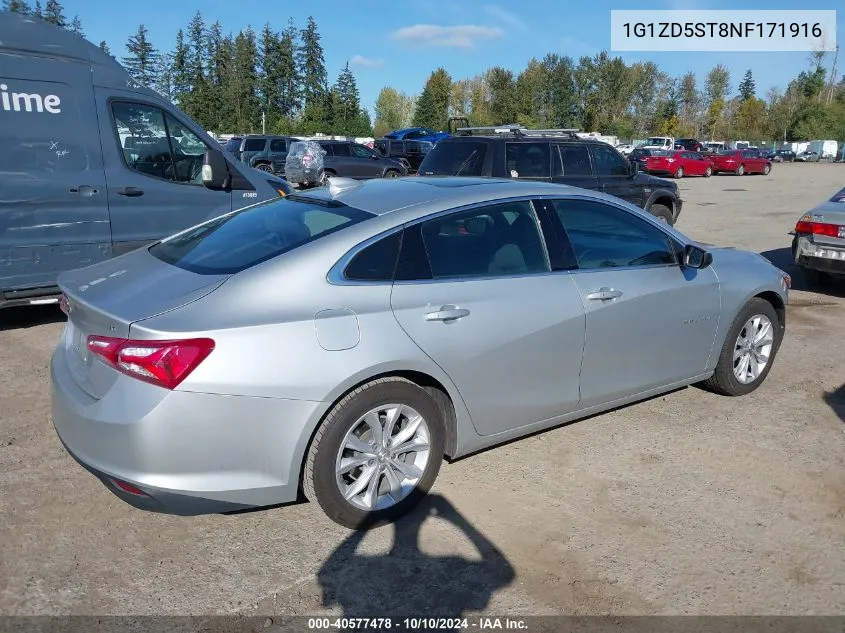 2022 Chevrolet Malibu Fwd Lt VIN: 1G1ZD5ST8NF171916 Lot: 40577478