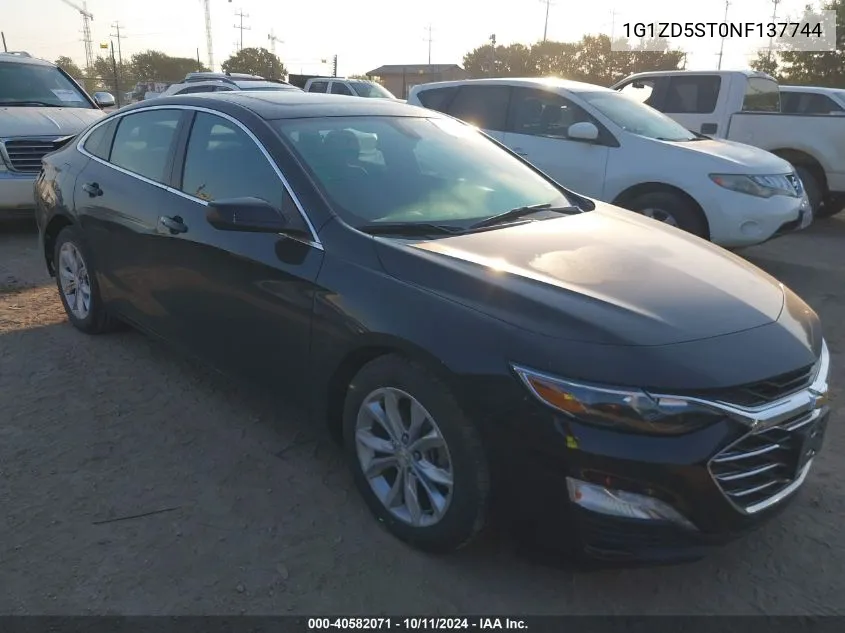 2022 Chevrolet Malibu Lt VIN: 1G1ZD5ST0NF137744 Lot: 40582071