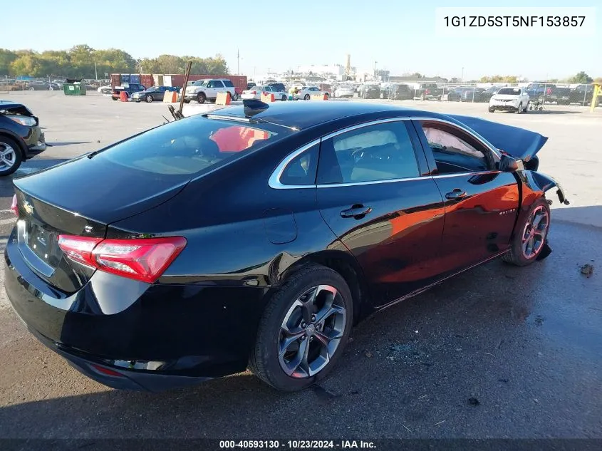 2022 Chevrolet Malibu Fwd Lt VIN: 1G1ZD5ST5NF153857 Lot: 40593130