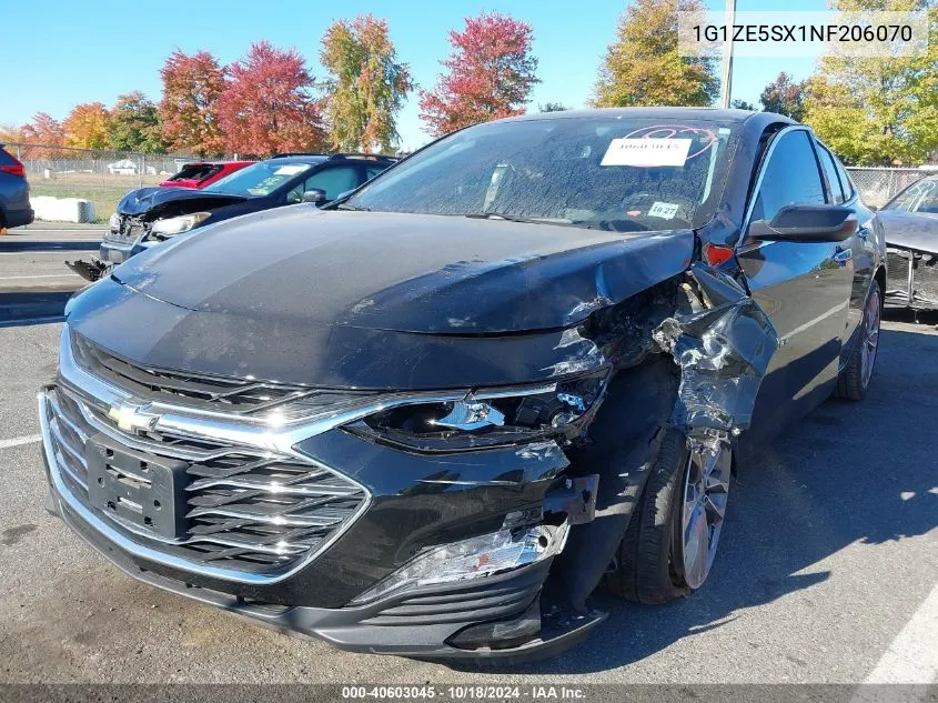 2022 Chevrolet Malibu Fwd Premier VIN: 1G1ZE5SX1NF206070 Lot: 40603045