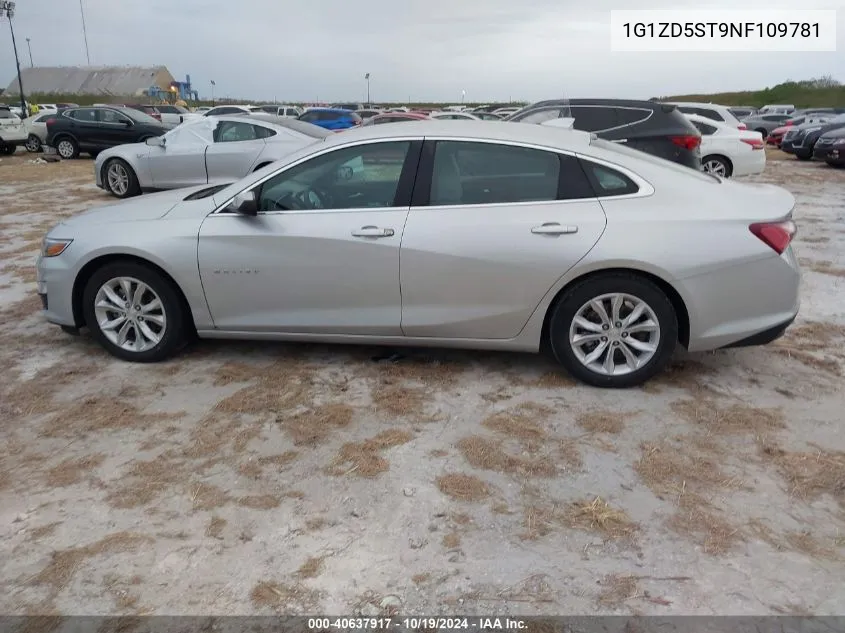 2022 Chevrolet Malibu Fwd Lt VIN: 1G1ZD5ST9NF109781 Lot: 40637917