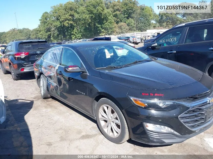 2022 Chevrolet Malibu Fwd Lt VIN: 1G1ZD5ST9NF144367 Lot: 40638347