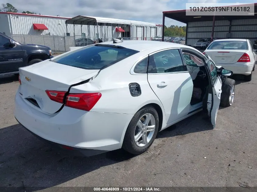 2022 Chevrolet Malibu Ls VIN: 1G1ZC5ST9NF145182 Lot: 40646909