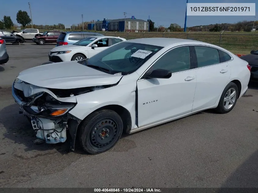 2022 Chevrolet Malibu Fwd Ls VIN: 1G1ZB5ST6NF201971 Lot: 40648845