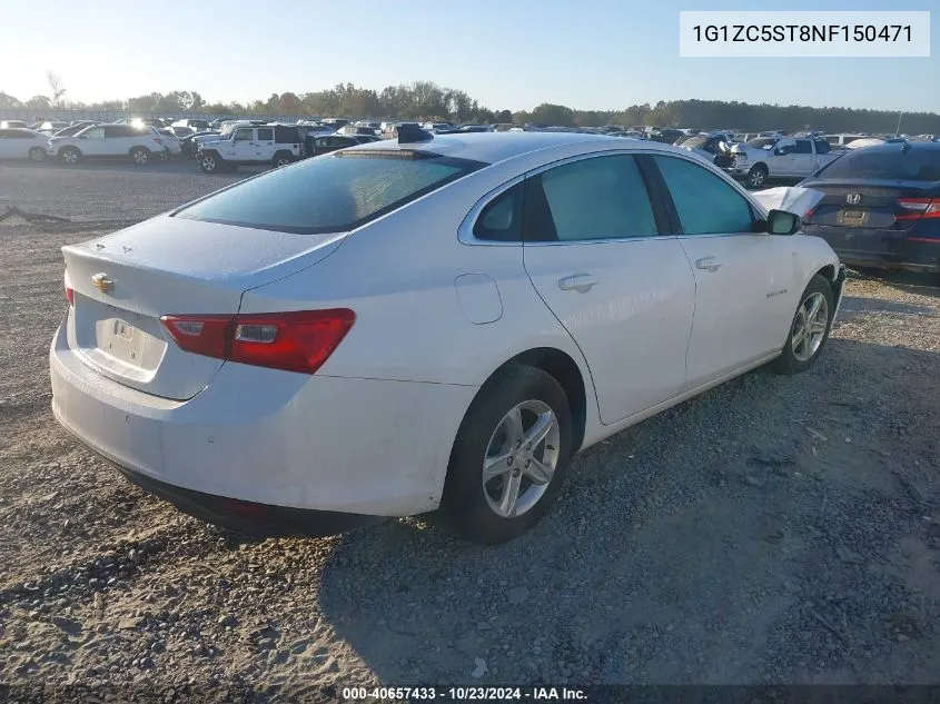 2022 Chevrolet Malibu Fwd 1Fl VIN: 1G1ZC5ST8NF150471 Lot: 40657433