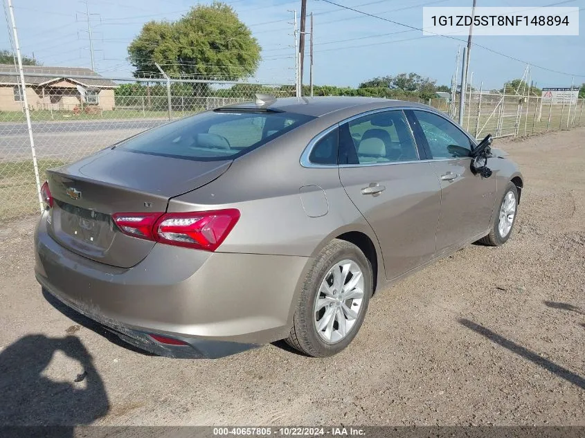 2022 Chevrolet Malibu Fwd Lt VIN: 1G1ZD5ST8NF148894 Lot: 40657805