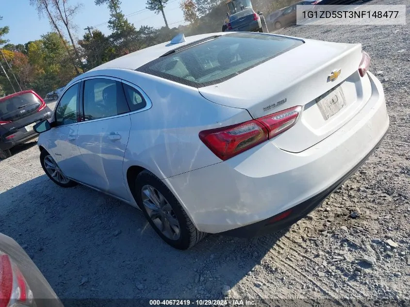 2022 Chevrolet Malibu Fwd Lt VIN: 1G1ZD5ST3NF148477 Lot: 40672419