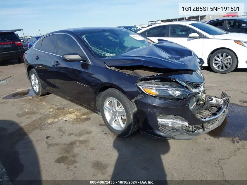 1G1ZB5ST5NF191501 2022 Chevrolet Malibu Fwd Ls