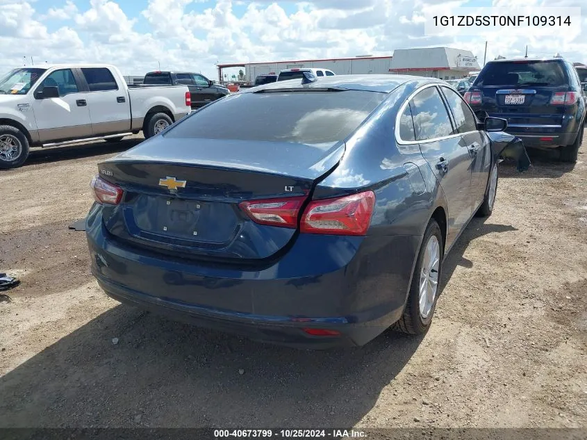 2022 Chevrolet Malibu Fwd Lt VIN: 1G1ZD5ST0NF109314 Lot: 40673799