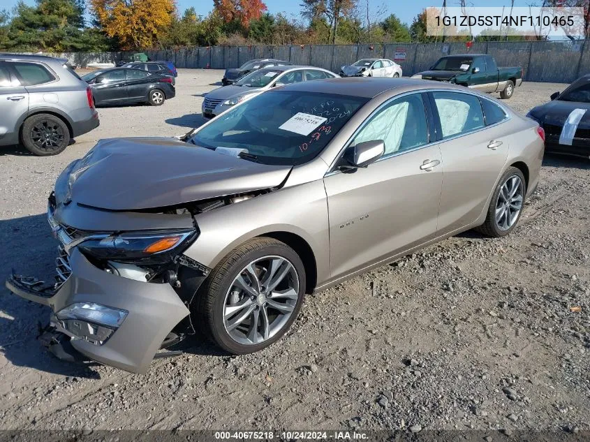 2022 Chevrolet Malibu Fwd Lt VIN: 1G1ZD5ST4NF110465 Lot: 40675218