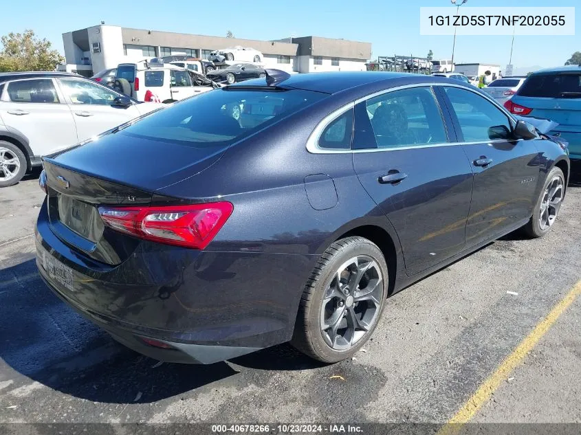 2022 Chevrolet Malibu Fwd Lt VIN: 1G1ZD5ST7NF202055 Lot: 40678266