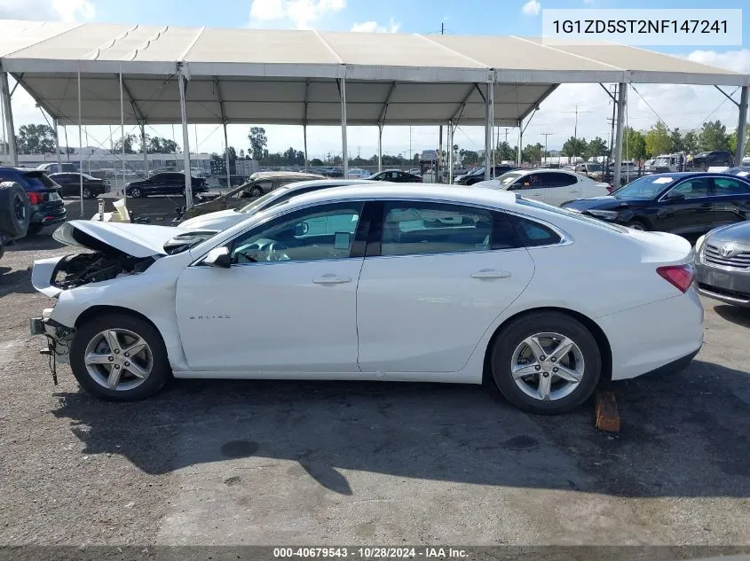 2022 Chevrolet Malibu Fwd Lt VIN: 1G1ZD5ST2NF147241 Lot: 40679543