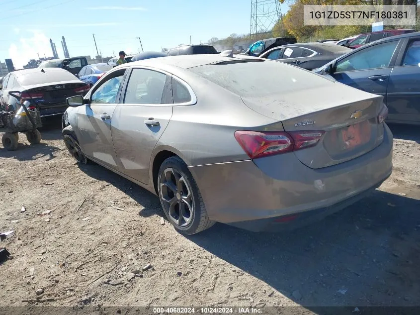 2022 Chevrolet Malibu Fwd Lt VIN: 1G1ZD5ST7NF180381 Lot: 40682024